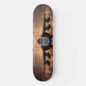 F-18 Kampfflugzeug, das über das Meer strahlt Skateboard (Vorderseite)