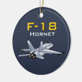 F-18 Super Hornet Aircraft Keramik Ornament (Links)