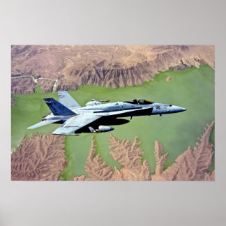 F-18 über Afghanistan. Poster