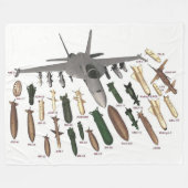 F-18 und es"s ARMAMENTS Fleecedecke (Vorderseite (Horizontal))