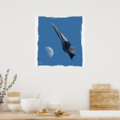 F-18 y luna poster (Küche)