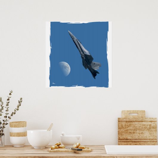 F-18 y luna poster (Küche)