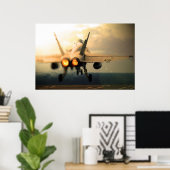 F-18C Hornet Carrier Afterburner Start Poster (Heimbüro)