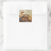f.1: Jerusalem in den Kreuzzügen Quadratischer Aufkleber (Tasche)