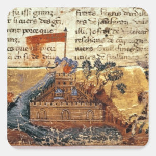f.1: Jerusalem in den Kreuzzügen Quadratischer Aufkleber