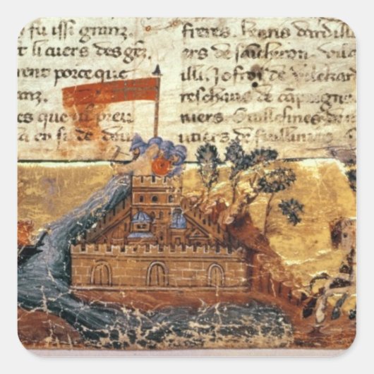 f.1: Jerusalem in den Kreuzzügen Quadratischer Aufkleber (Vorderseite)