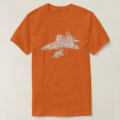 F-22 Blueprint der Luftwaffe für Kampfflugzeuge T-Shirt (Design vorne)