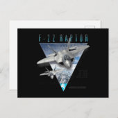 F-22 Kämpfer gegen die Luftwaffe in der Luft Postkarte (Vorne/Hinten)