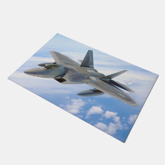 F-22 Militärjet des Raptors Fußmatte (Schrägansicht)