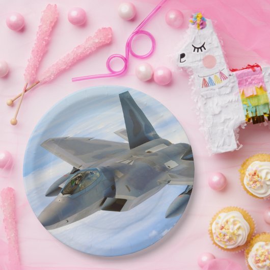 F-22 Militärjet des Raptors Pappteller (Party)