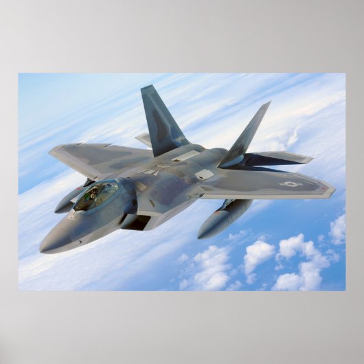 F-22 Militärjet des Raptors Poster (Vorne)