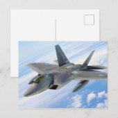 F-22 Militärjet des Raptors Postkarte (Vorne/Hinten)