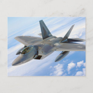 F-22 Militärjet des Raptors Postkarte