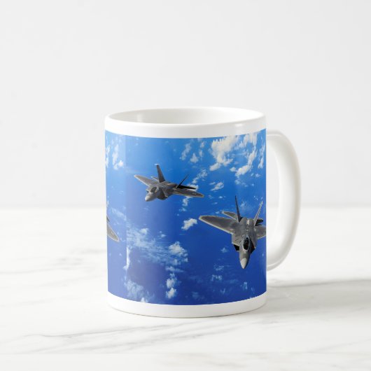 F-22 Raptor コーヒーマグカップ Kaffeetasse (VorderseiteRechts)