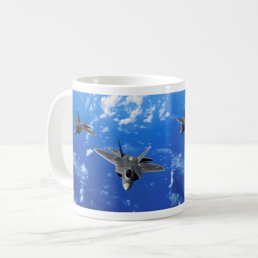 F-22 Raptor コーヒーマグカップ Kaffeetasse (Vorderseite Links)