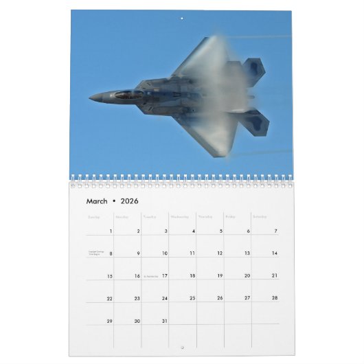F-22 Raptor Calendar Kalender (Mär 2026)