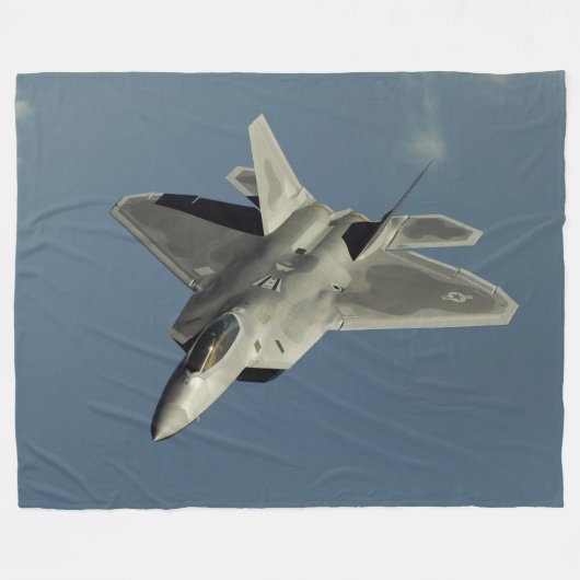 F-22 Raptor Fighter Jet Fleecedecke (Vorderseite (Horizontal))