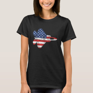 F-22 Raptor Fighter Jet Flugzeug schematisch Ameri T-Shirt