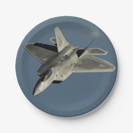 F-22 Raptor Fighter Jet Pappteller (Vorderseite)