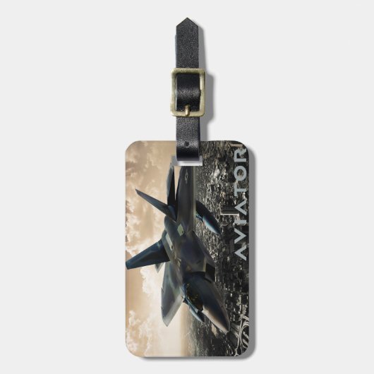 F-22 Raptor Jet Fighter Gepäckanhänger (Vorderseite vertikal)