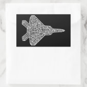 F-22 Raptor Jet Flugzeug - Patriotische Aufkleber (Tasche)