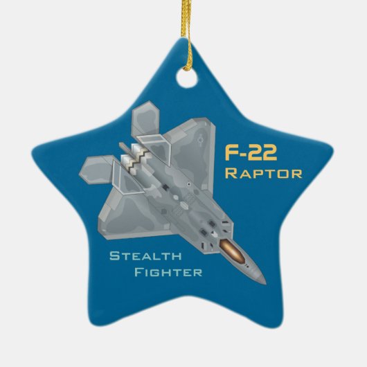 F-22 Raptor Keramik Ornament (Hinten)