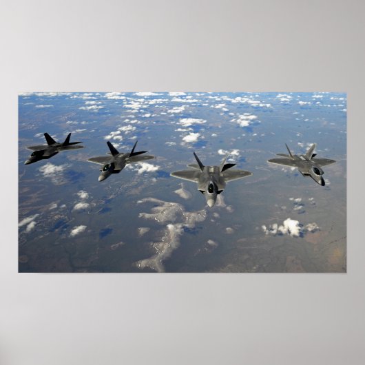 F-22 Raptor-Luftfahrzeuge Poster (Vorne)