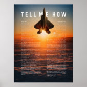 F-22 Raptor mit Tell Me Wie ode fliegen Poster (Vorne)