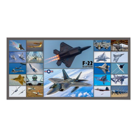F-22 RAPTOR "MONTAGE" POSTER (Vorderseite)