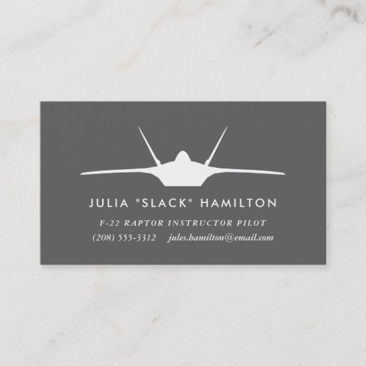 F-22 Raptor Pilot Visitenkarte (Vorderseite)