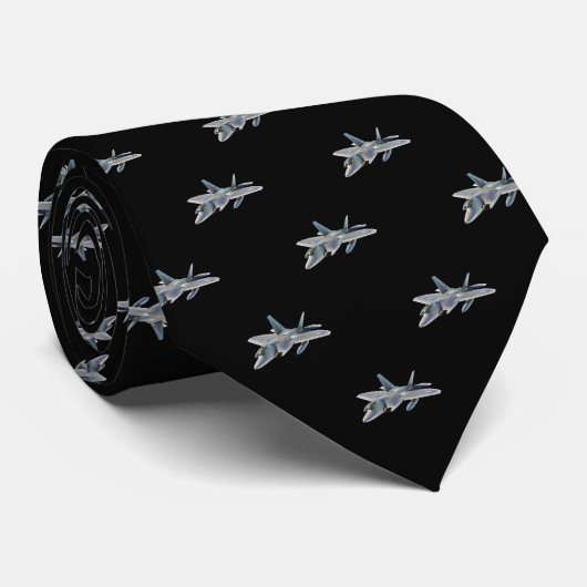 f-22 Raptor Polka Dot Muster Krawatte (Gerollt)