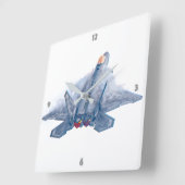 F-22 RAPTOR QUADRATISCHE WANDUHR (Winkel)