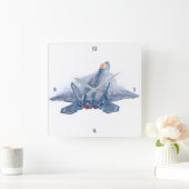 F-22 RAPTOR QUADRATISCHE WANDUHR (Zuhause)