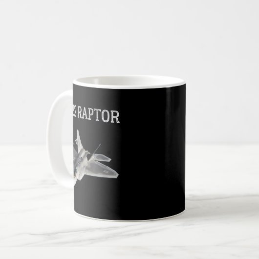 F-22 Raptor Shirt Cooler Kampfjet F22 Raptor Jet Kaffeetasse (Vorderseite Links)