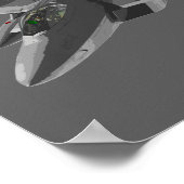 F 22 Raptor Stealthy Fighter Aircraft Poster (Ecke)
