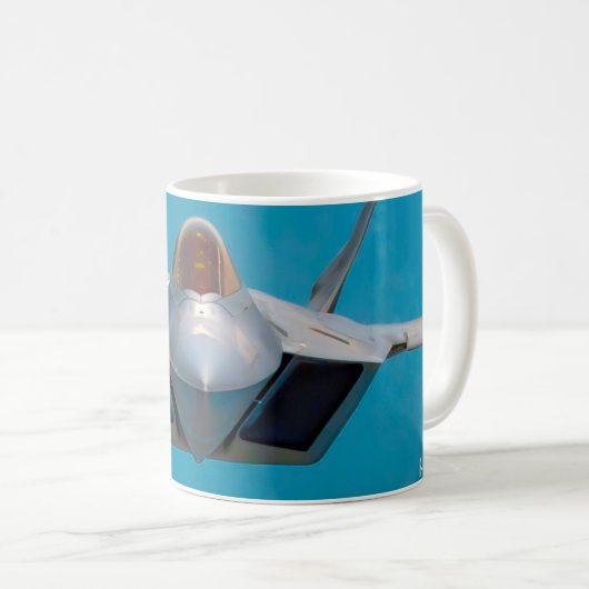 F-22 RAPTOR-Tasse Kaffeetasse (VorderseiteRechts)