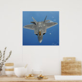 F-22 Raptor über Pazifik Poster (Küche)