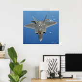 F-22 Raptor über Pazifik Poster (Heimbüro)
