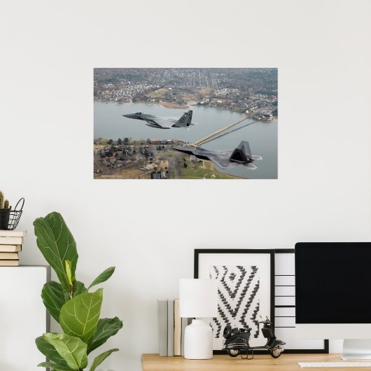 F-22 Raptor und F-15 Adler Poster (Heimbüro)