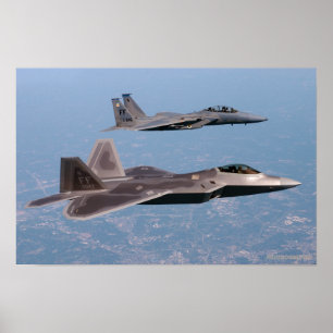 F-22 Raptor und F-15 Adler Poster