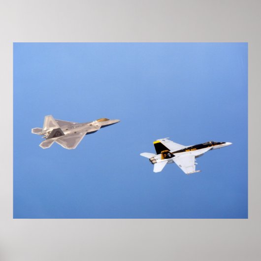 F-22 Raptor und FA-18 Super Hornet Poster (Vorne)