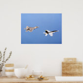 F-22 Raptor und FA-18 Super Hornet Poster (Küche)