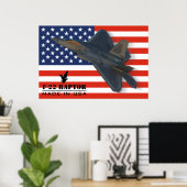 F-22 Raptor USA Poster (Heimbüro)