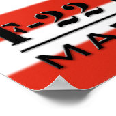 F-22 Raptor USA Poster (Ecke)