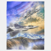F-22 RAPTOREN ÜBER AMERIKA-FLOECE-BLANKET FLEECEDECKE (Vorderseite)