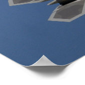 F-22 Raptorflug Poster (Ecke)