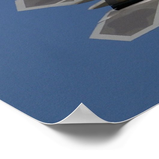 F-22 Raptorflug Poster (Ecke)