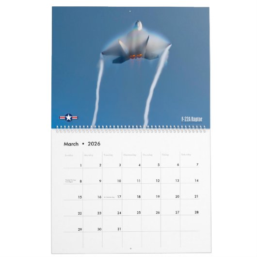 F-22A RAPTOR KALENDER (Mär 2026)