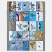 F-22A RAPTOR "MONTAGE" FLEECEDECKE (Vorderseite)