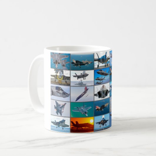 F-35 BELEUCHTUNG II "MONTAGE" KAFFEETASSE (Vorderseite Links)